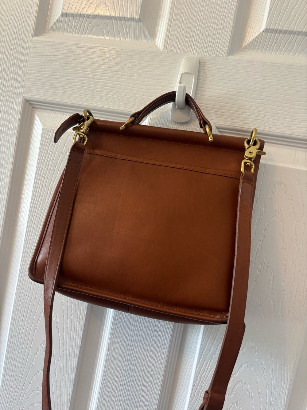 Vintage Coach Original Willis 9927 Satchel/Crossbody bag British Tan Leather - Picture 8 of 15